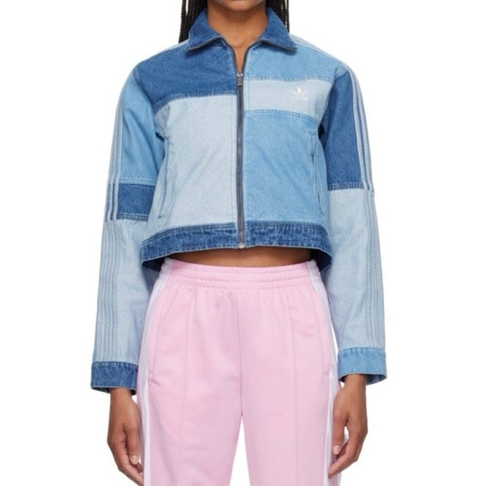 Adidas x Ksneiaschnaider Patchwork Denim Jean Pants Elastic Drawstring Waistband - Picture 7 of 7